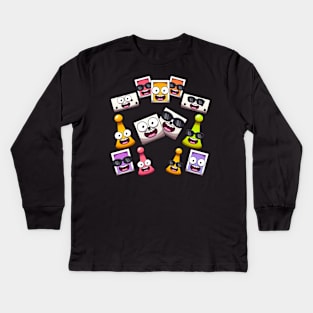 Funny Classic Board Game Elements Kids Long Sleeve T-Shirt